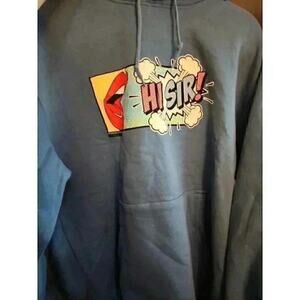 Retro Vintage Snow Ski Hi Sir Men's Hoodie Sz Large. AA